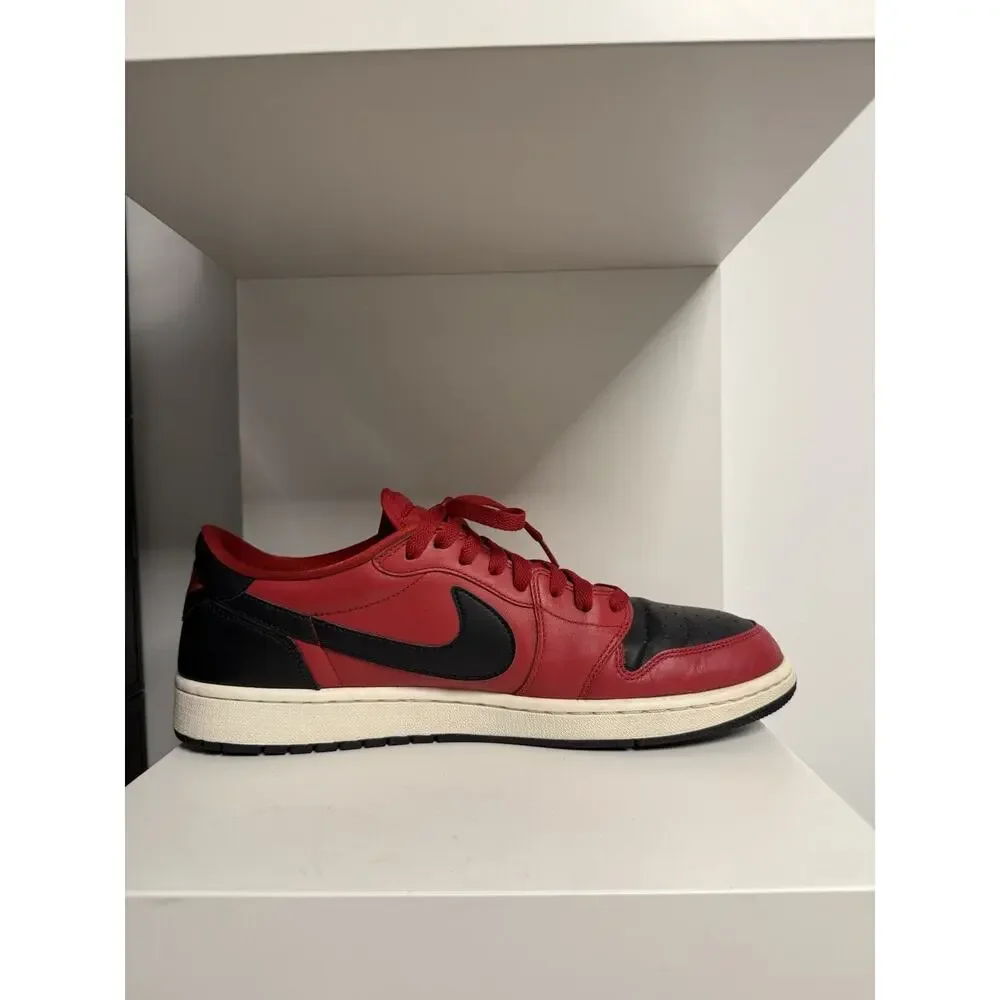 2015 Air Jordan 1 Low OG Gym Red Black Euro Exclusive 705329-601 Size 13